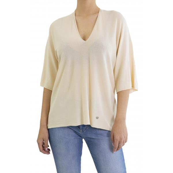 Maglia monocolour con scollo a V Please 
